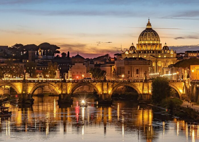 tiber river, st peter's basilica, vatican, river, bridge, rome, architecture, lights, city, historic, ancient, old, travel, design, famous, europe, italy, rome, rome, rome, rome, rome